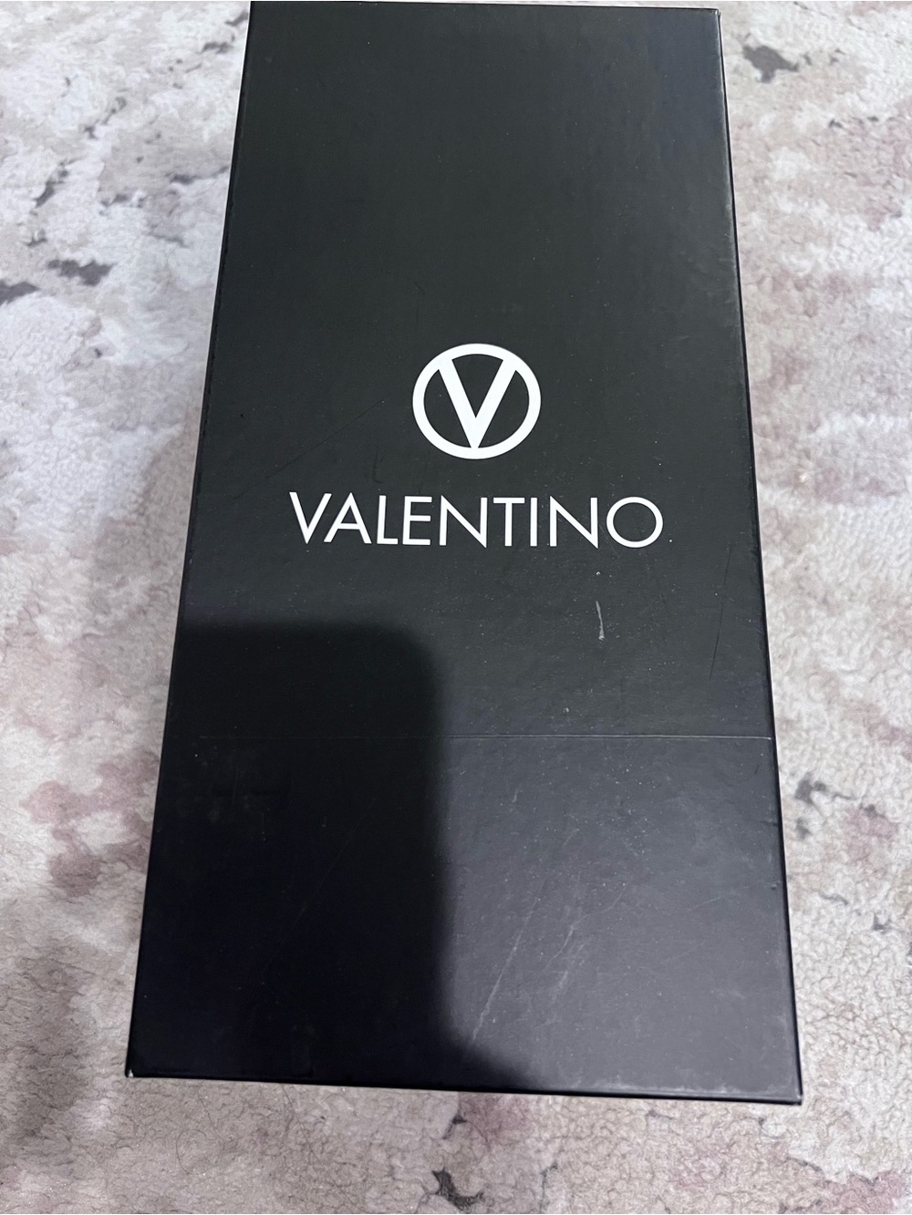 Valentino Black Shoe Box with White Logo and Label. Reg price$299. Paid $140